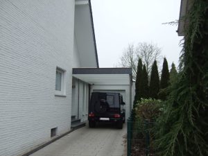 Flachdach Carport in Oelde
