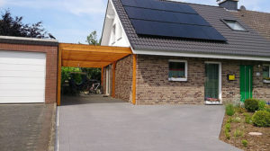 Flachdach-Carport in Oelde Stromberg
