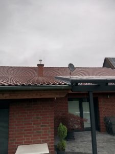 Terrassenüberdachung aus Leimholz mit Verbundsicherheitsglas in Oelde